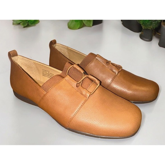 comfortview Shoes - ComfortView Womens Size 10.5WW The Vita Flat Shoes Loafers Slip On Brown